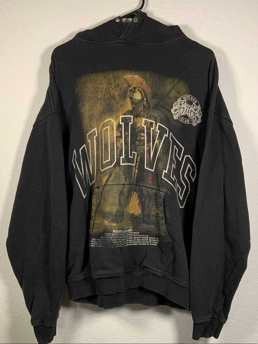 Darc Sport Black 'Wolves' Rather Die Standing Graphic Hoodie 800/1000